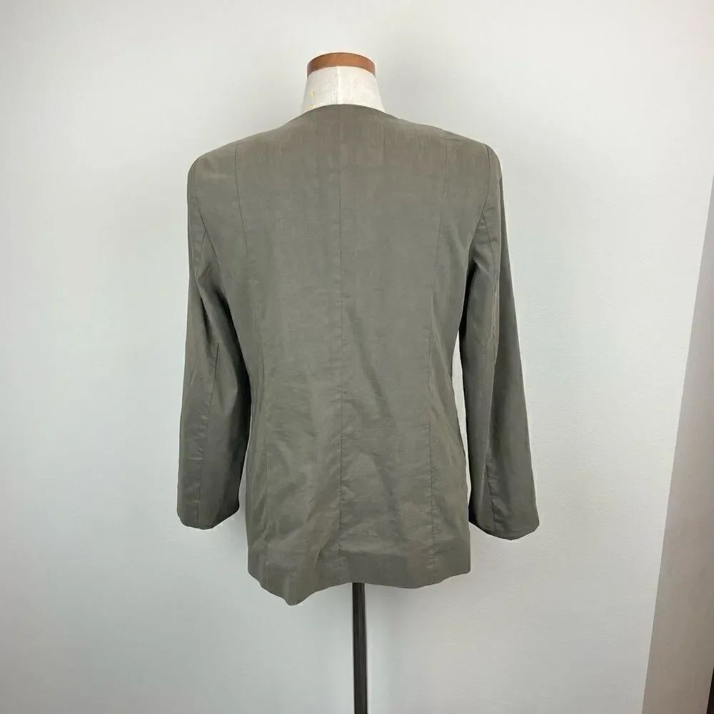 Eileen Fisher Virgin Wool Open Front Jacket - Picture 5 of 6